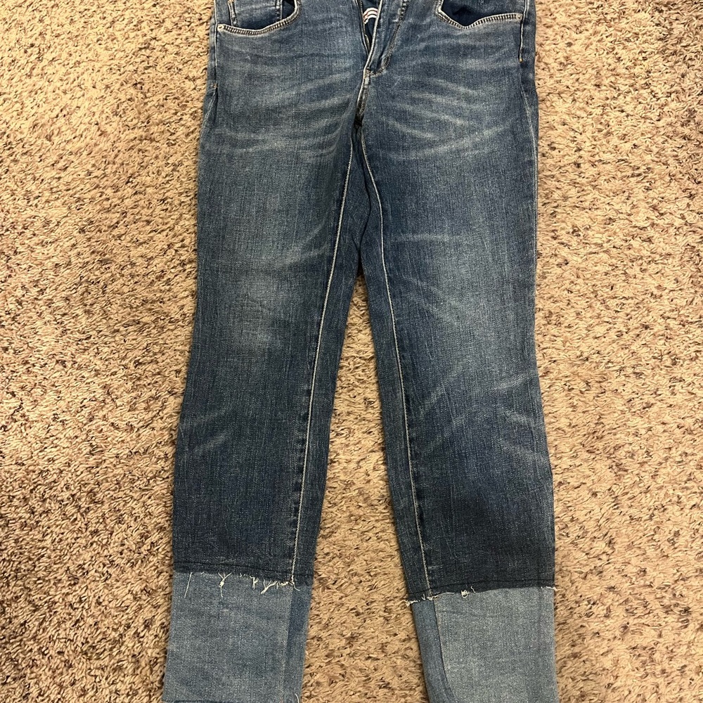 Pilcro and the Letterpress Blue Ankle Jeans